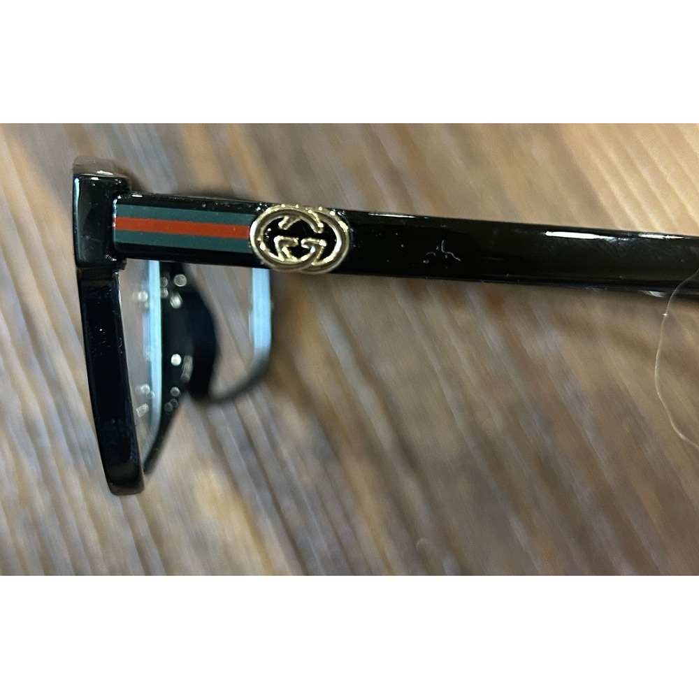 Gucci Eyeglasses GG00856018-140 Polished Black/Gold Frame Only Made In Italy